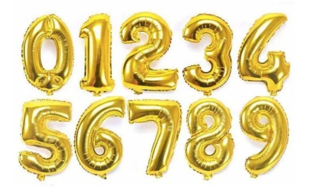 BALAO NUMERO DOURADO 16 POL N°2