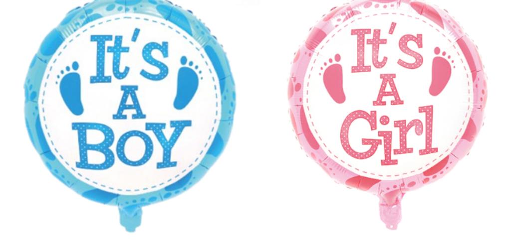 BALAO METALIZADO REVELACAO BOY/GIRL 45CM