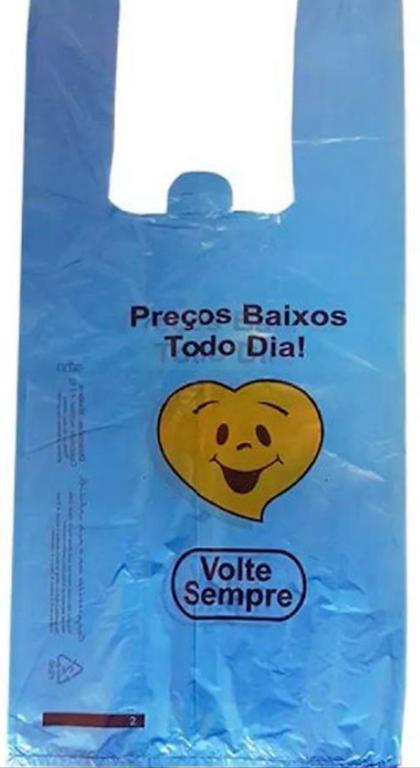 SACOLA CAM. AZUL VOLTE SEMPRE 38X50 C/100UN