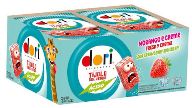 BALA DORI REGALIZ MINI TIJOLO ACIDO DP/12X15G