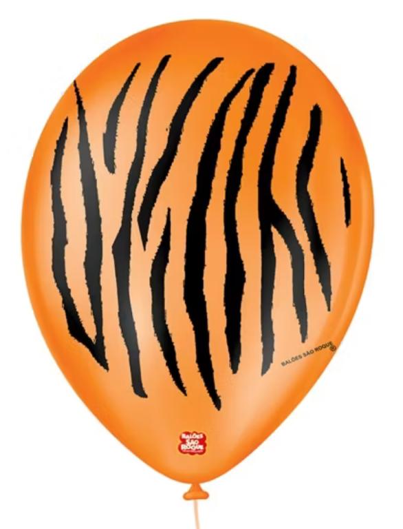 BALAO FANTASIA FESTBALL TIGRE N°9 LAR/PTO C/25UN