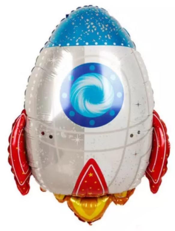 BALAO METALIZADO FOGUETE 70CM