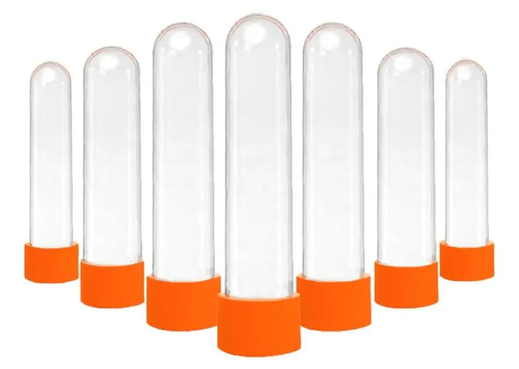 TUBETE 13CM LARANJA C/10UN