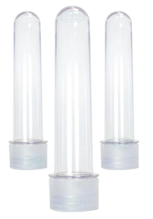 TUBETE 13CM TRANSPARENTE C/10UN