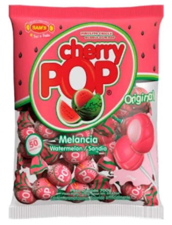 PIRULITO CHERRY POP ORIGINAL MELANCIA 700GR C/50UN