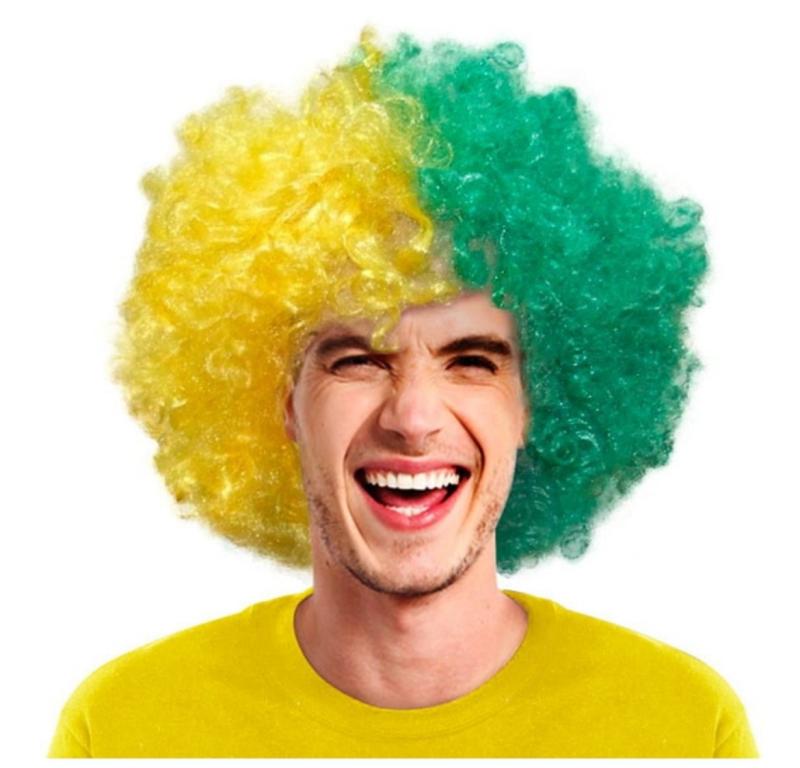 PERUCA BLACK POWER BRASIL VERDE/AMARELA