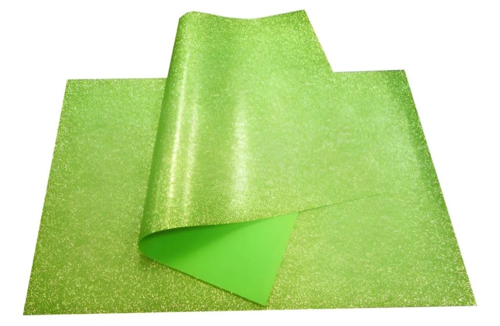 BORRACHA EVA C/GLITTER VERDE HORTELA 40X48 UN