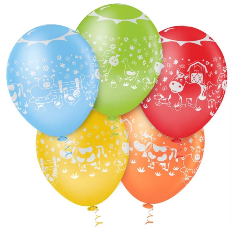 BALAO DECORACAO PIC PIC N°10 FAZENDINHA SORTIDO C/25UN