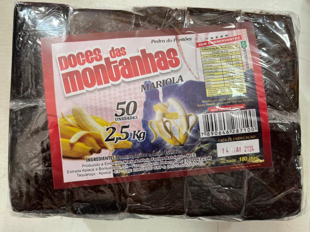 BANANADA MONTANHA 2,5KG C/50UN