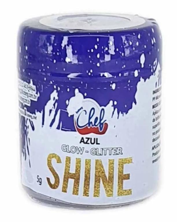 GLITTER COMESTIVEL CHEF GLOW AZUL 5GR