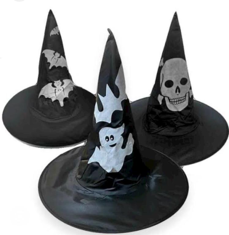CHAPEU DE BRUXA C/ CAVEIRA