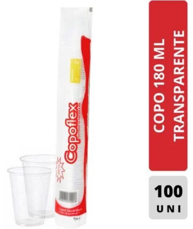 COPO PLAST. PS COPOFLEX 180ML C/100UN