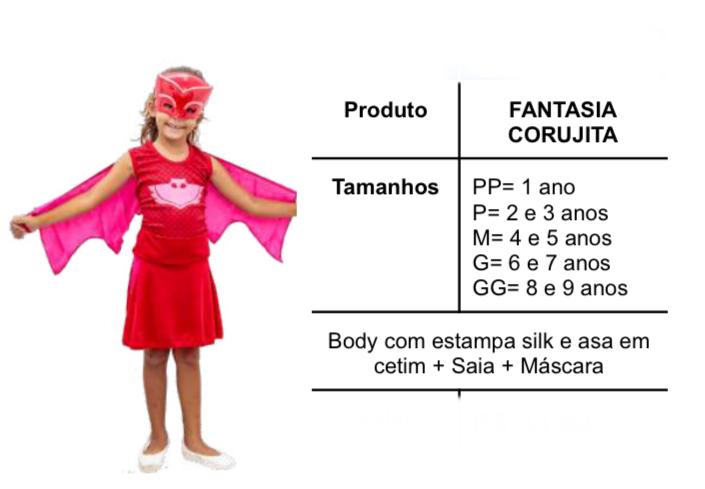 FANTASIA PJ MASKS CORUJITA TAM. M