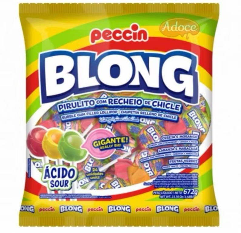 PIRULITO BLONG SUOR ACIDO SORTIDO C/24UN 672G