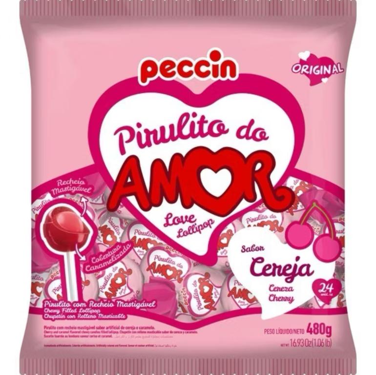 PIRULITO PECCIN CEREJA DO AMOR 480G