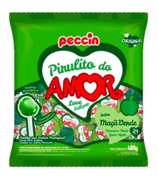 PIRULITO PECCIN MACA VERDE DO AMOR 480G