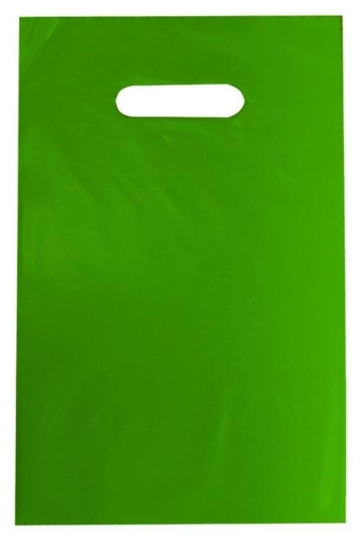 SACOLA PLAST. BOCA DE PALHACO VERDE 30X40 C/50UN