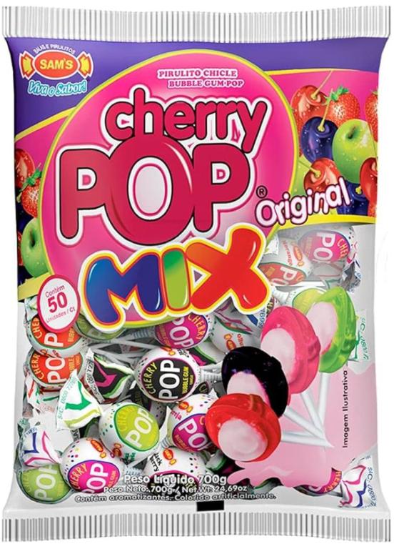 PIRULITO CHERRY POP MIX SORTIDO 700G C/50UN