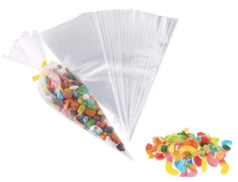 SACO CONE INCOLOR 14X23CM C/20UN