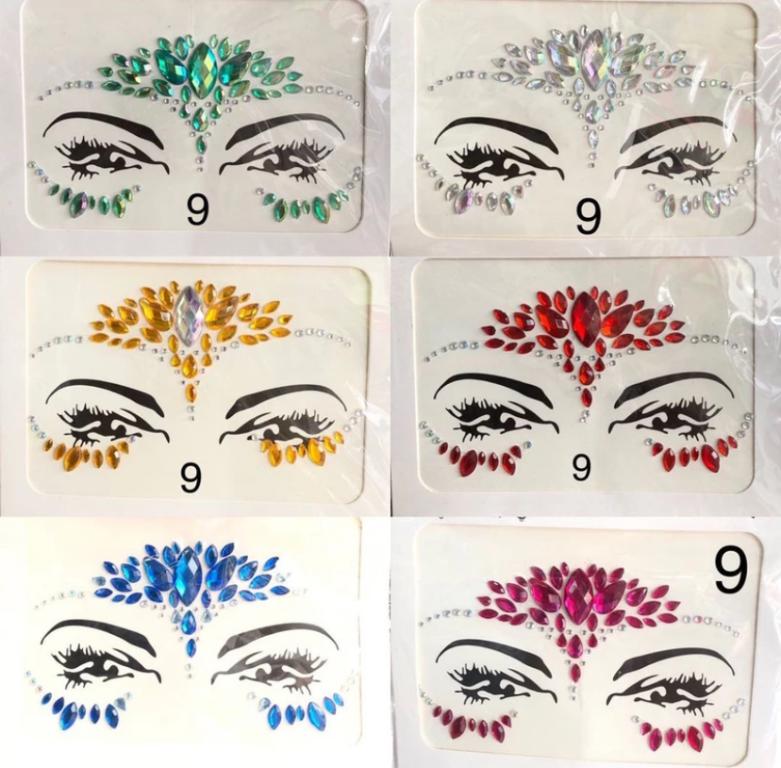 ADESIVO FACIAL COM PEDRAS SORTIDAS