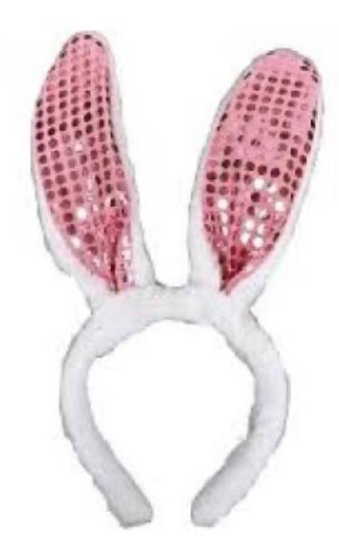 TIARA COELHO COM BRILHO