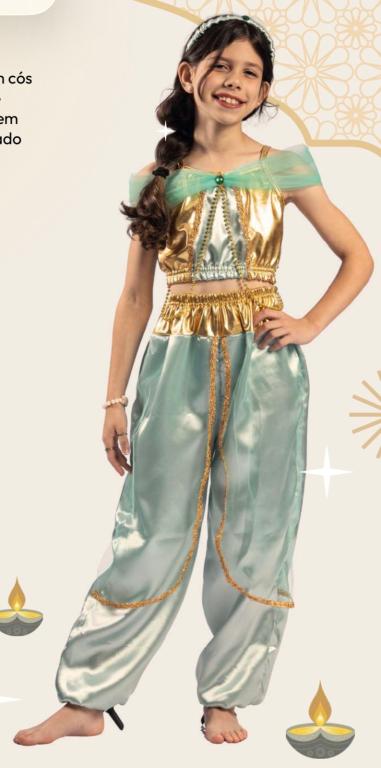 FANTASIA JASMINE CALCA + BLUSA + TIARA TAM. G