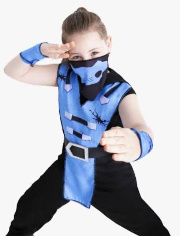 FANTASIA NINJA AZUL INFANTIL TAM M