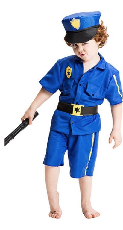 FANTASIA POLICIAL TOMMY INFANTIL TAM G