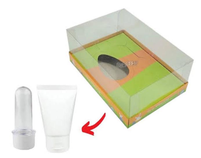 CAIXA OVO KIT MINI CONFEITEIRO STYLUS COELHOS C/COLHER