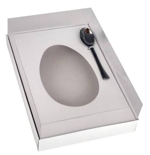 CAIXA OVO DE COLHER STYLUS MULTIBERCO DE 350G/500G COELHOS C/ COLHER