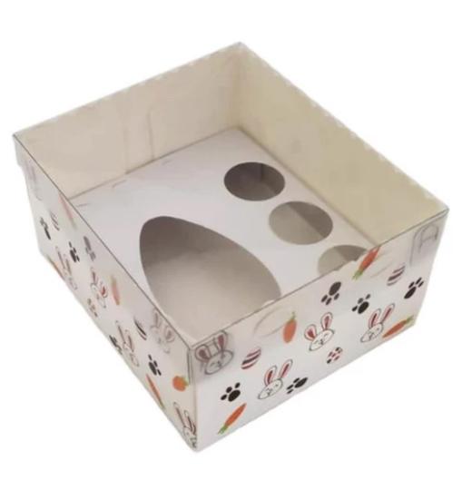 CAIXA OVO DE COLHER STYLUS 150G/250G + 3 DOCES COELHOS C/COLHER