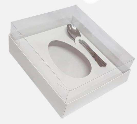 CAIXA OVO DE COLHER STYLUS MULTIBERCO DE 150G/250G BRANCA C/COLHER