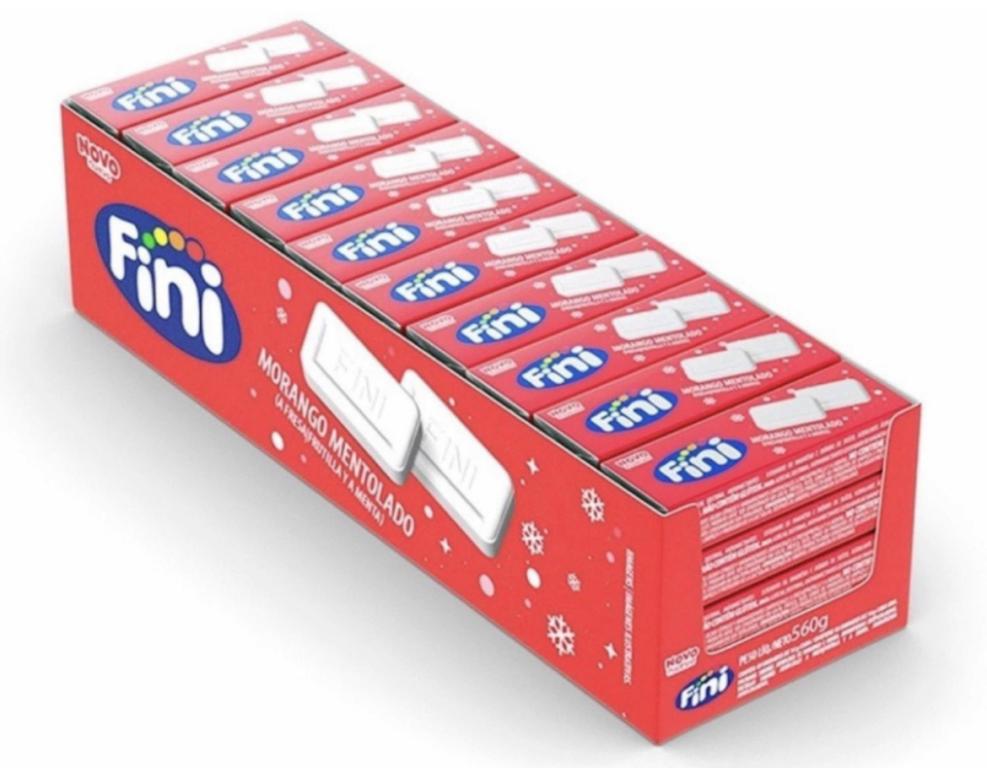 PASTILHA FINI QUADRADA MORANGO MENTOL DP/40X14G