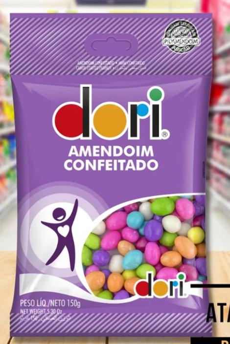 AMENDOIM DORI COLORIDO CONF. 150G