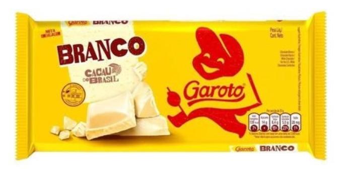 BARRA DE CHOCOLATE GAROTO BRANCO 80G
