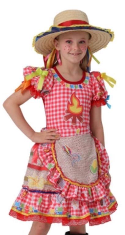 VESTIDO MADRINHA ZEFINHA INFANTIL TAM GG