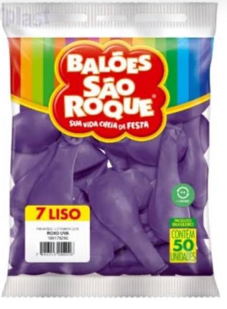 BALAO SAO ROQUE N°7 ROXO UVA C/50UN