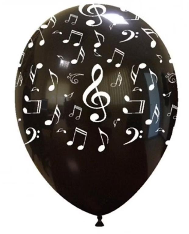 BALAO DECORACAO PIC PIC N°10 NOTAS MUSICAIS C/25UN