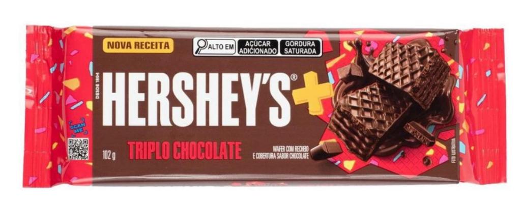 WAFER HERSHEYS MAIS TRIPLO CHOCOLATE 102G
