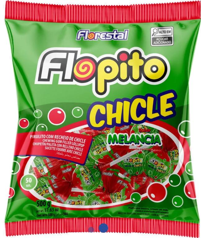 PIRULITO FLOPITO CHICLE MELANCIA 500G