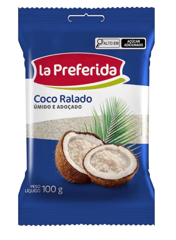 COCO RALADO LA PREFERIDA UMIDO ADOCADO 100G