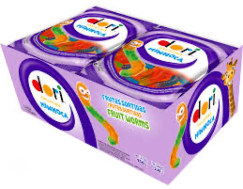 BALA DORI GELATINA MINHOCA DOCE C/12X13G