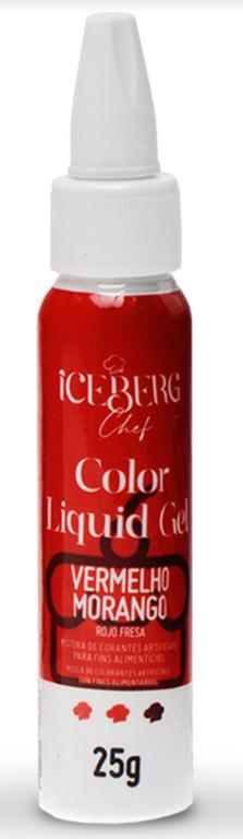 CORANTE LIQUIDO GEL ICEBERG VERMELHO MORANGO 25G