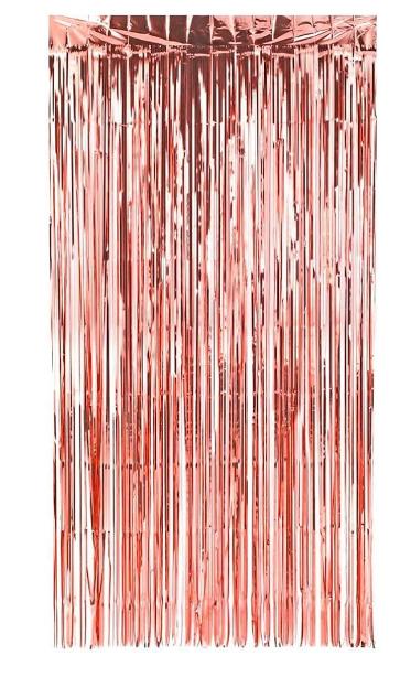 CORTINA METALIZADA ROSE GOLD 1X2MT