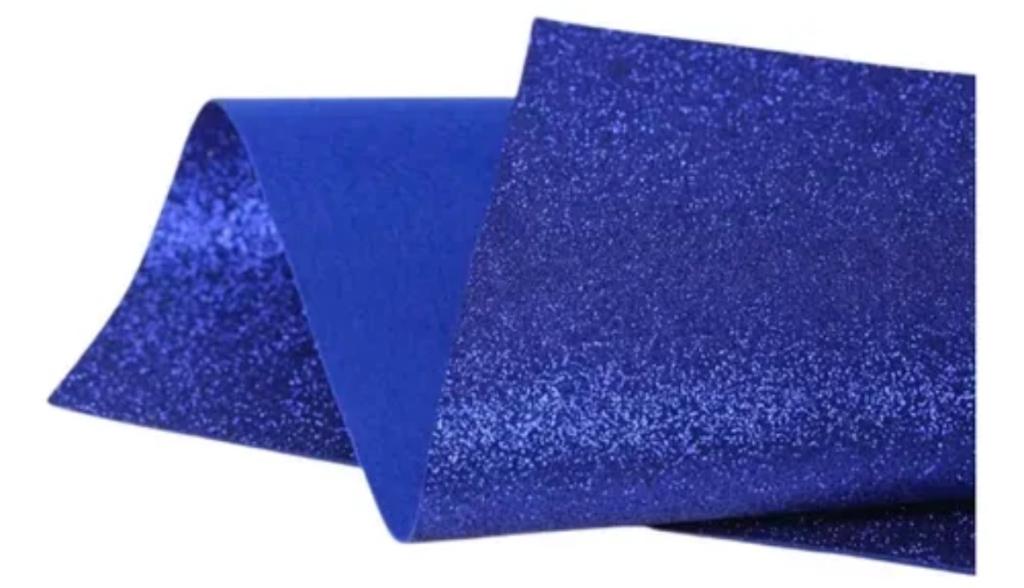BORRACHA EVA C/GLITTER AZUL ESCURO 40X47 UN