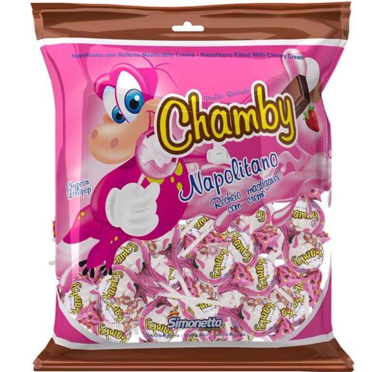 PIRULITO CHAMBY POP NAPOLITANO 500G
