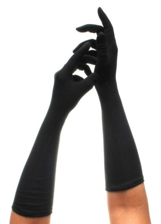 LUVA TECIDO LONGA PRETA PAR