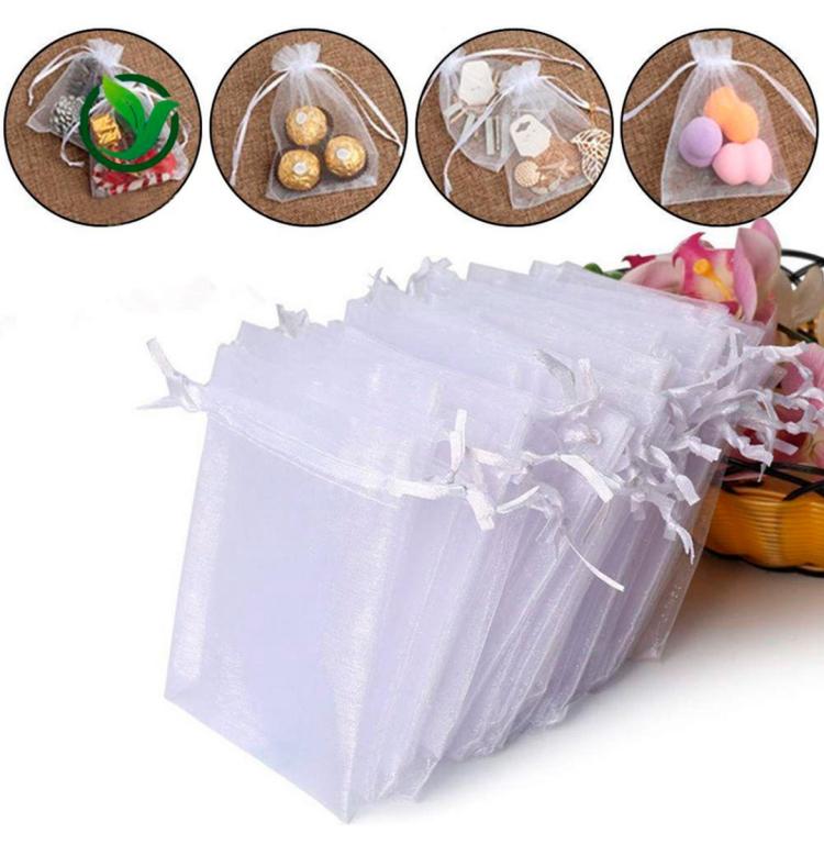 SACO DE ORGANZA BRANCO 10X14 C/10UN