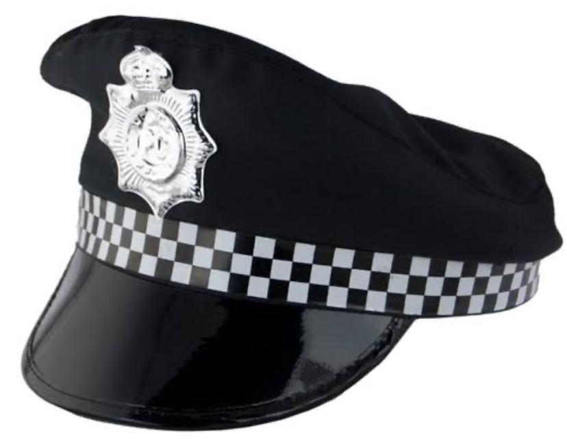 CHAPEU QUEPE POLICIAL PRETO