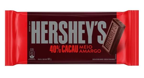 BARRA CHOCOLATE HERSHEY´S MEIO AMRGO 82G